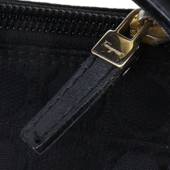 Salvatore Ferragamo AB-Gancini one belt Shoulder Bag black canvas - Picture 3 of 10